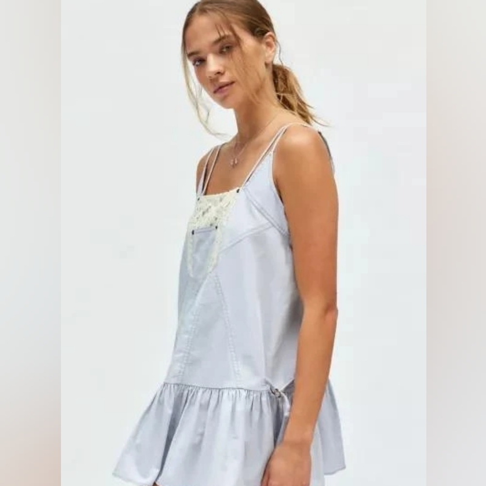 BDG Allison Utility Drop Waist Mini Dress